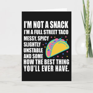 Cartão Não Sou Um Lanche, Sou Um Taco De Rua Completo Des