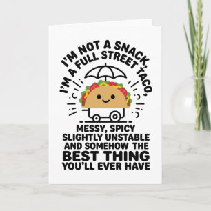 Cartão Não Sou Um Lanche, Sou Um Taco De Rua Completo Des