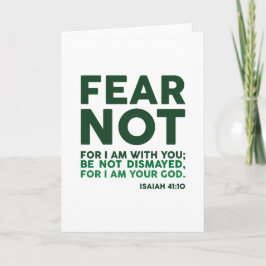 Cartão Não temo, porque estou com você
