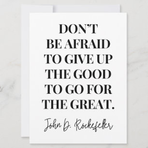 Cartão Não tenha medo de desistir do bom