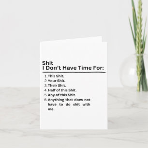 Cartão Não tenho tempo para o Sticker