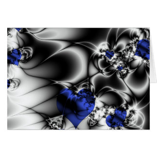 Cartão Não tudo é corações preto e branco, azuis