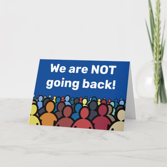 Cartão Não vamos voltar (Frente)