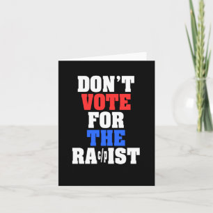 Cartão Não vote no adesivo racista