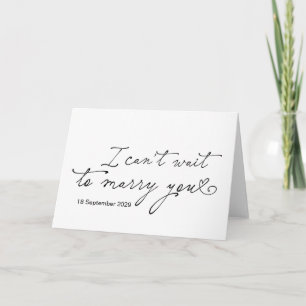 Cartão Não Vou Esperar para Me Casar Com Você Noiva Noivo