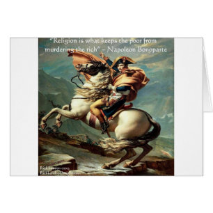Cartão Napoleão Bonaparte Religião Humor Sabedoria