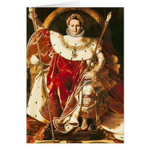Cartão Napoleon mim no trono imperial, 1806