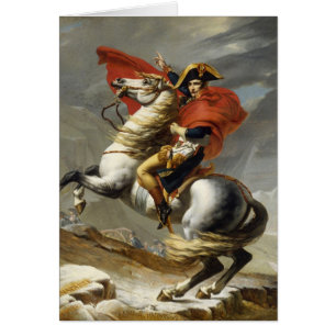 Cartão Napoleon que cruza a passagem grande de St Bernard