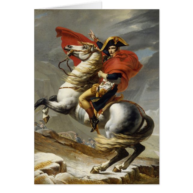 Cartão Napoleon que cruza a passagem grande de St Bernard (Frente)