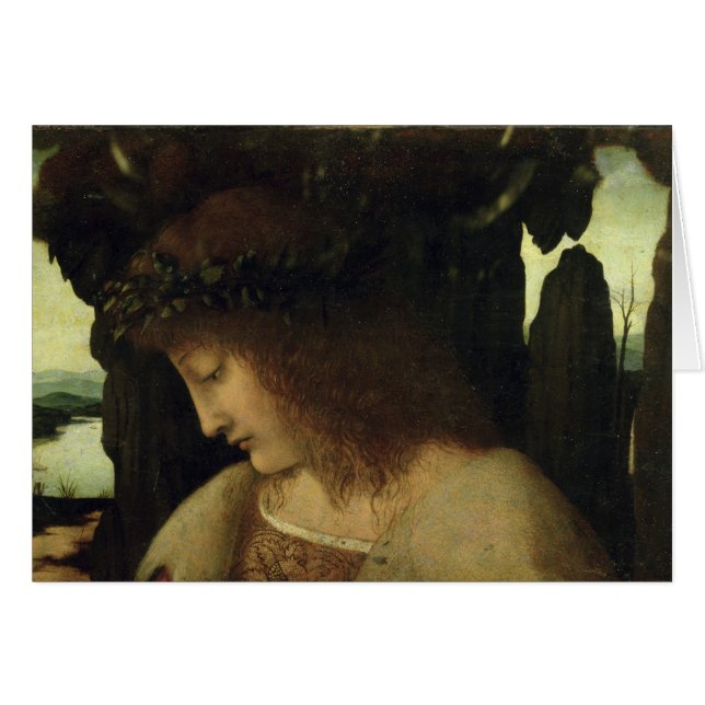 Cartão Narciso na fonte (Frente Horizontal)