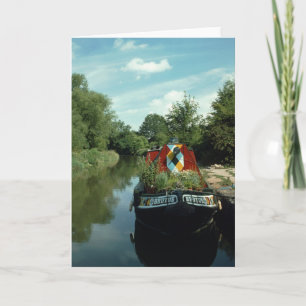 Cartão Narrowboat on the Oxford Canal Greeting Card