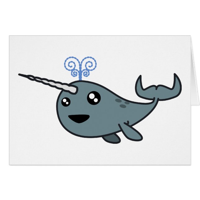 Cartão Narwhal! (Frente Horizontal)
