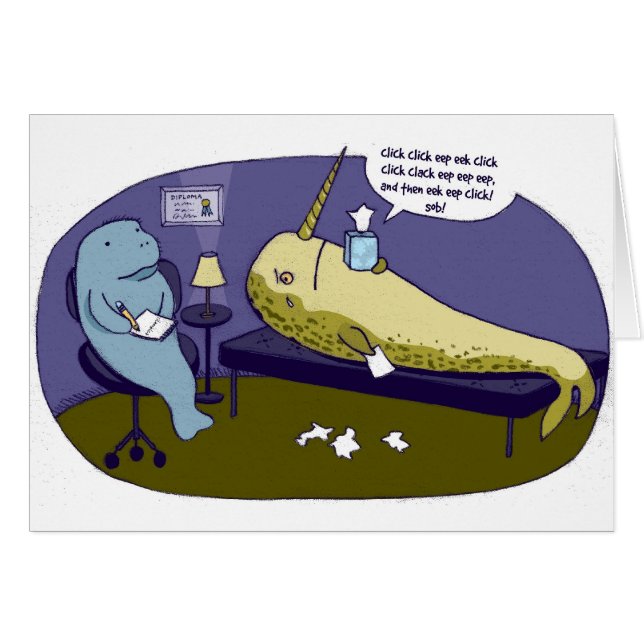Cartão Narwhal Shambolic (Frente Horizontal)
