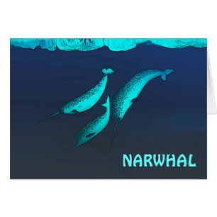 Cartão Narwhal Under The Ice