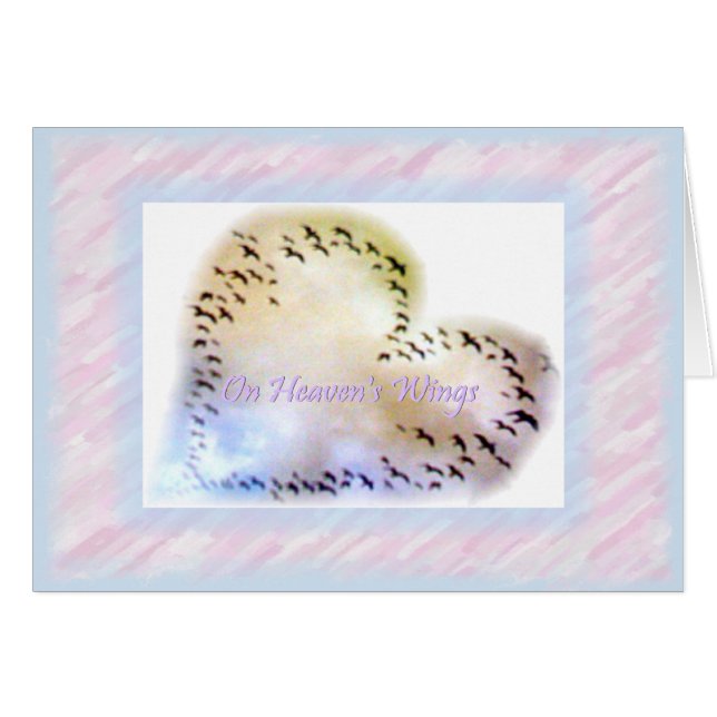 Cartão Nas asas do céu (Frente horizontal)