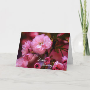 Cartão Nas flores de cerejeira Loving do rosa do