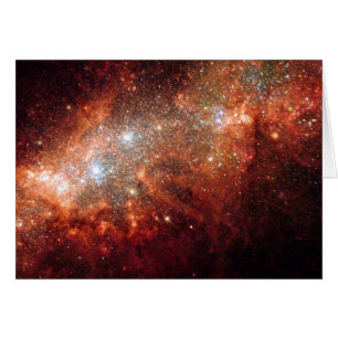 Cartão NASA - Supernova Bonanza em Nearby Galaxy NGC1569