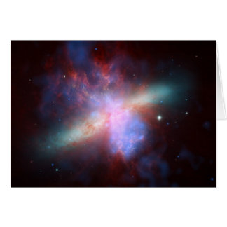 Cartão NASA - X-ray-Visible-Infrared Image da M82