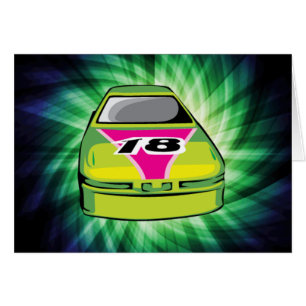Cartão Nascar verde