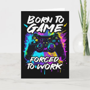 Cartão Nascer Ao Jogo Forçado A Funcionar - Grafite Color