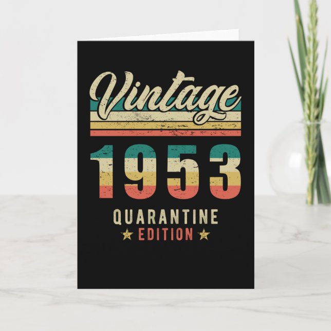 Cartão Nascer de aniversário de 1953 (Frente)