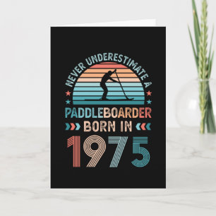 Cartão Nascer de Paddlebarding 1975 50º Pai de Presente d