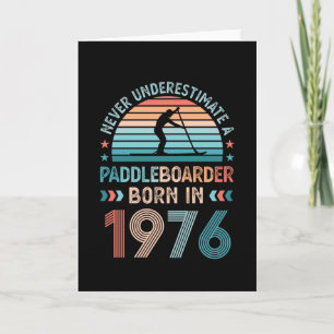 Cartão Nascer de Paddlebarding 1976 50º Pai de Presente d