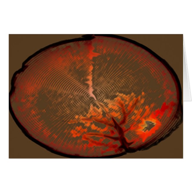 Cartão Nascer do sol do carvalho @ (Frente Horizontal)