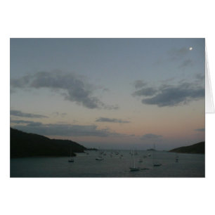 Cartão Nascer do sol em St Thomas IV E.U. Virgin Islands