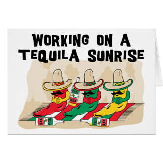 Cartão Nascer do sol mexicano engraçado do Tequila