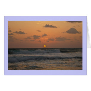 Cartão Nascer do sol na praia