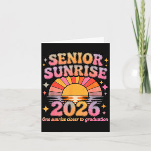 Cartão Nascer do sol sênior 2026 boho colorido ensino méd