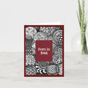 Cartão Nascer em 1944 Fatos Divertidos de Aniversário