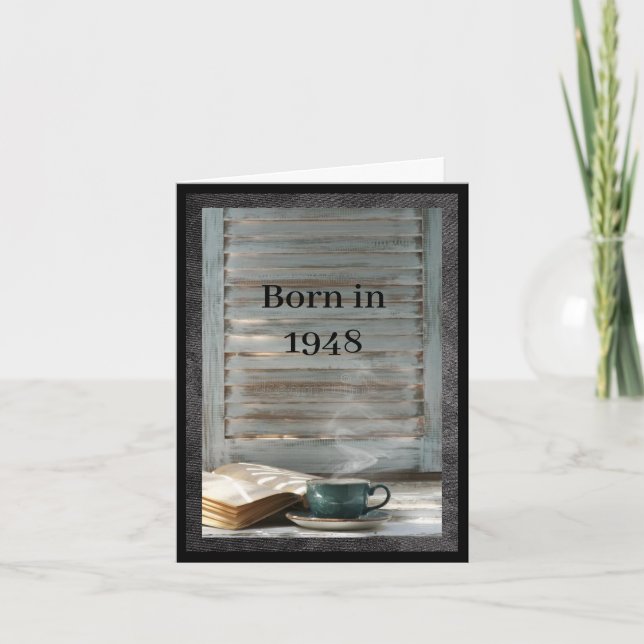 Cartão Nascer em 1948 Fatos de diversão de aniversário (Frente)