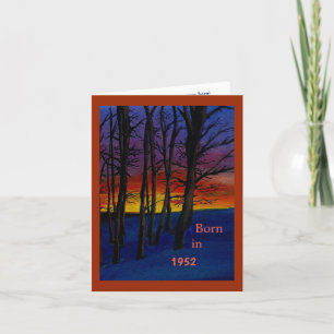 Cartão Nascer em 1952 Fatos Divertidos de Aniversário