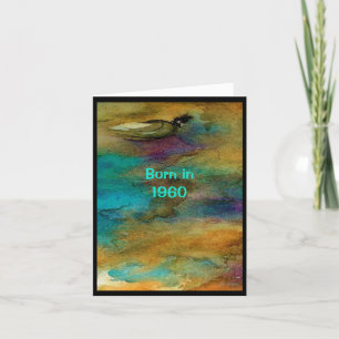 Cartão Nascer em 1960 Fatos Divertidos de Aniversário