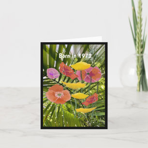 Cartão Nascer em 1972 Fatos Divertidos de Aniversário