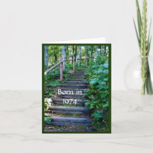 Cartão Nascer em 1974 Fatos Divertidos de Aniversário