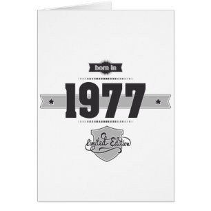 Cartão Nascer em 1977 (Dark&Lightgrey)