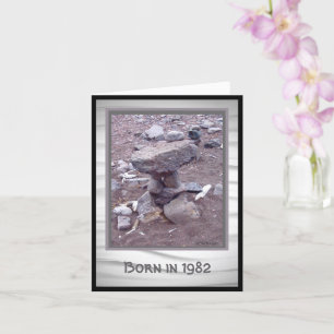 Cartão Nascer em 1982 Fatos de diversão de aniversário Ca