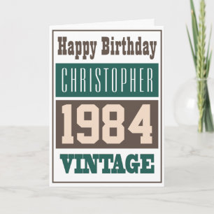 Cartão Nascer em 1984 - Saudações