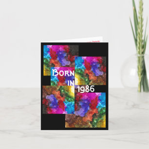 Cartão Nascer em 1986 Fatos Divertidos de Aniversário