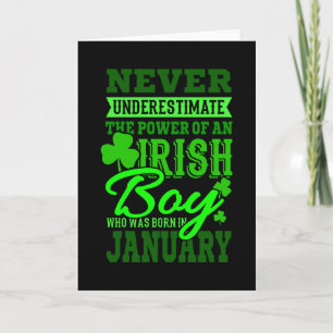 Cartão NASCER EM JANEIRO Pai Irish Boy Men