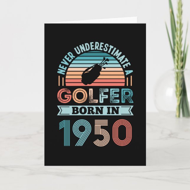 Cartão Nascer Golfer 1950 70 de Golfe Pai de Presente de  (Frente)