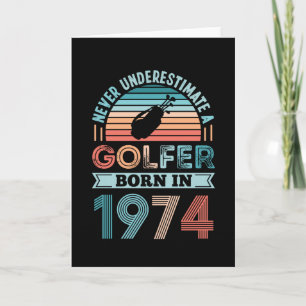 Cartão Nascer Golfer 1974 Golfing 50th Birthday Gift Pai