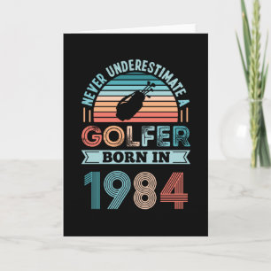 Cartão Nascer Golfer 1984 aniversário de 40 anos Golfing 