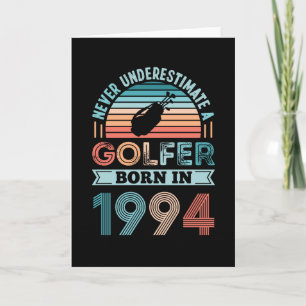 Cartão Nascer Golfer 1994 aniversário de 30 anos Golfing