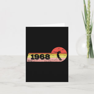 Cartão Nascer para jogadores de Badminton 1968 Birthday V