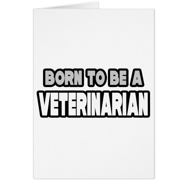 Cartão Nascer Para Ser Veterinário (Frente)