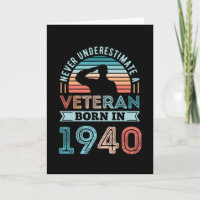 Nascer Veterano 1940 80 Aniversário Presente Milit